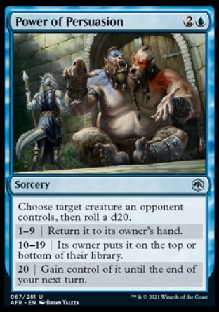 (067) Magic The Gathering Adventures in the Forgotten Realms Single: Power of Persuasion Holo Uncommon