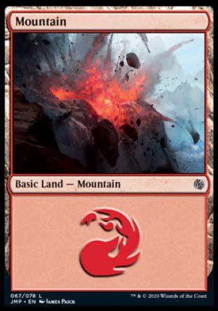 (067) Magic The Gathering Jumpstart Single: Mountain (V.6) Land