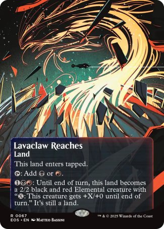 (067) Magic The Gathering Stellar Sights Single: Lavaclaw Reaches (V.2) Holo Rare