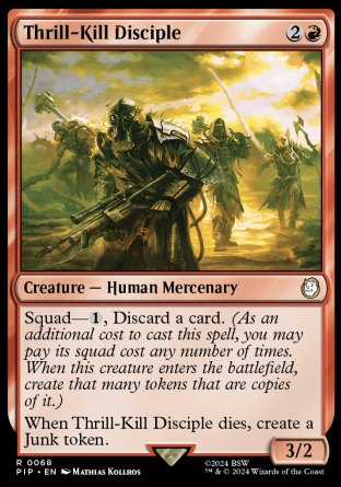 (068) Magic The Gathering Universes Beyond: Fallout Single: Thrill-Kill Disciple Rare