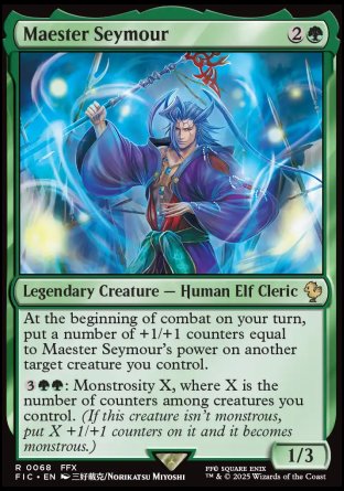 (068) Magic The Gathering Commander: Magic: The Gathering - FINAL FANTASY: Collector's Edition Single: Maester Seymour Holo Rare