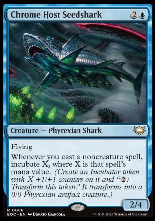 (068) Magic The Gathering Commander: Edge of Eternities Single: Chrome Host Seedshark Rare