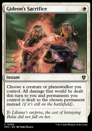 (068) Magic The Gathering Commander: Murders at Karlov Manor Single: Gideon's Sacrifice Common