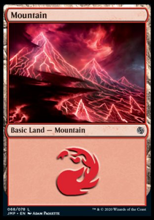 (068) Magic The Gathering Jumpstart Single: Mountain (V.7) Holo Land