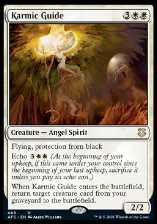 (068) Magic The Gathering Commander: Adventures in the Forgotten Realms Single: Karmic Guide Rare