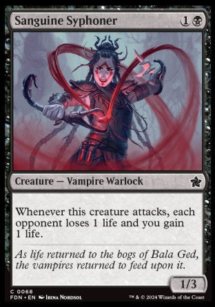 (068) Magic The Gathering Magic: The Gathering Foundations Single: Sanguine Syphoner Common