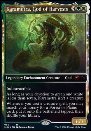 (069) Magic The Gathering Secret Lair Drop Series Single: Karametra, God of Harvests Holo Mythic