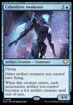 (069) Magic The Gathering Commander: Edge of Eternities Single: Cyberdrive Awakener Rare