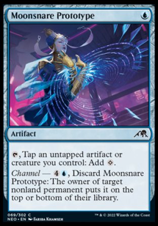 (069) Magic The Gathering Kamigawa: Neon Dynasty Single: Moonsnare Prototype Holo Common