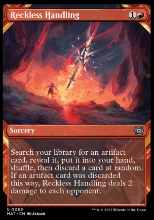 (069) Magic The Gathering March of the Machine: The Aftermath: Extras Single: Reckless Handling (V.1) Holo Uncommon