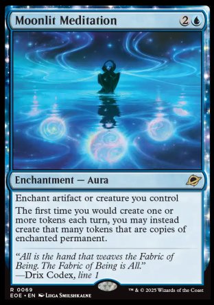 (069) Magic The Gathering Edge of Eternities: Promos Single: Moonlit Meditation (V.2) Holo Rare