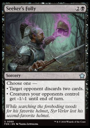 (069) Magic The Gathering Magic: The Gathering Foundations Single: Seeker's Folly Holo Uncommon