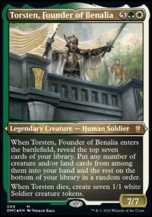 (069) Magic The Gathering Commander: Dominaria United: Extras Single: Torsten, Founder of Benalia Holo Mythic