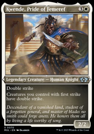 (070) Magic The Gathering Multiverse Legends Single: Kwende, Pride of Femeref (V.2) Uncommon