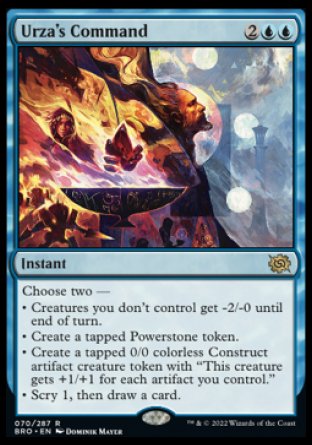 (070) Magic The Gathering The Brothers' War Single: Urza's Command Rare