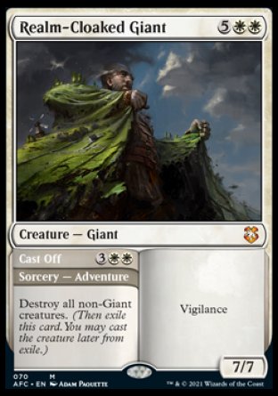 (070) Magic The Gathering Commander: Adventures in the Forgotten Realms Single: Realm-Cloaked Giant // Cast Off Mythic