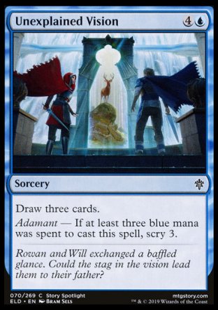 (070/269) Magic The Gathering Throne of Eldraine Single: Unexplained Vision Holo Common