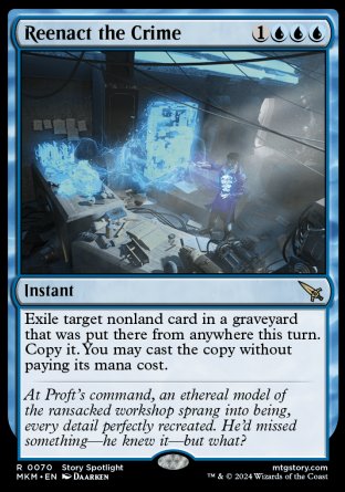 (070) Magic The Gathering Murders at Karlov Manor Single: Reenact the Crime Holo Rare