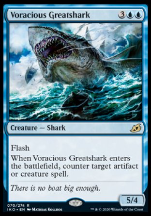 (070/274) Magic The Gathering Ikoria: Lair of Behemoths Single: Voracious Greatshark Rare