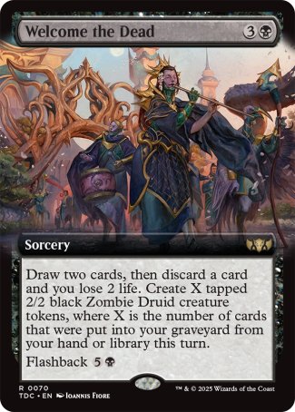 (070) Magic The Gathering Commander: Tarkir: Dragonstorm: Extras Single: Welcome the Dead Rare