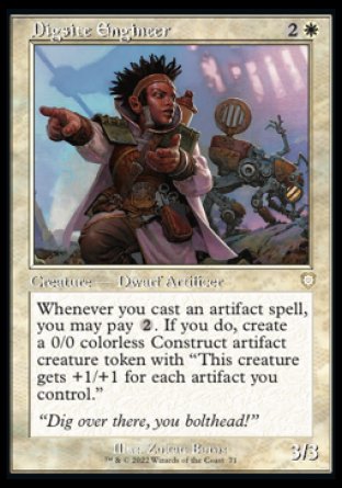 (071) Magic The Gathering Commander: The Brothers' War Single: Digsite Engineer Rare