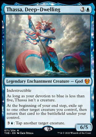(071/254) Magic The Gathering Theros Beyond Death Single: Thassa, Deep-Dwelling Holo Mythic