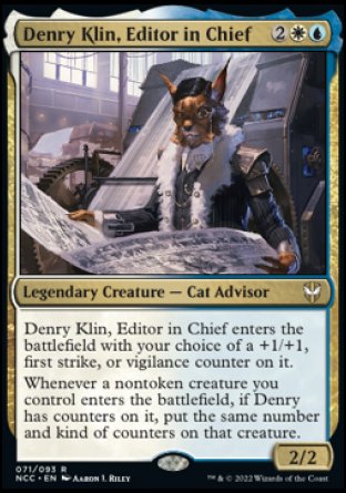 (071) Magic The Gathering Commander: Streets of New Capenna Single: Denry Klin, Editor in Chief Holo Rare
