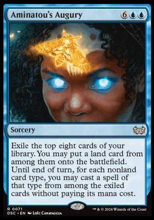 (071) Magic The Gathering Commander: Duskmourn: House of Horror Single: Aminatou's Augury Rare