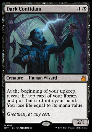 (071) Magic The Gathering Ravnica Remastered Single: Dark Confidant Mythic