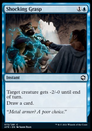 (072) Magic The Gathering Adventures in the Forgotten Realms Single: Shocking Grasp Holo Common