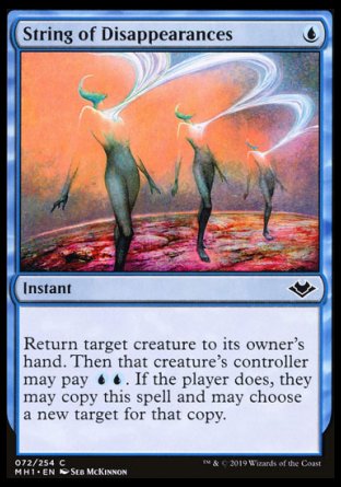 (072/254) Magic The Gathering Modern Horizons Single: String of Disappearances Holo Common