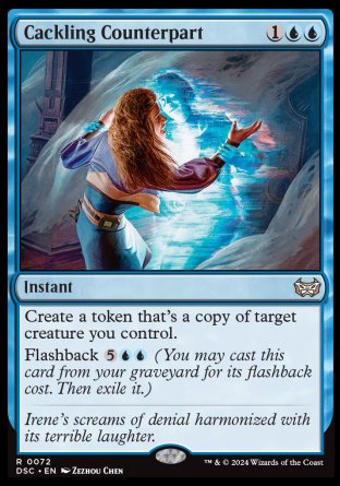 (072) Magic The Gathering Commander: Duskmourn: House of Horror Single: Cackling Counterpart Rare