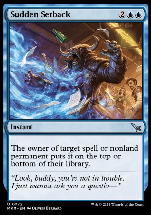 (072) Magic The Gathering Murders at Karlov Manor Single: Sudden Setback (V.1) Uncommon