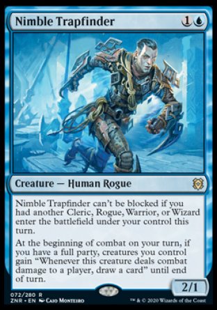 (072) Magic The Gathering Zendikar Rising: Promos Single: Nimble Trapfinder (V.1) Holo Rare
