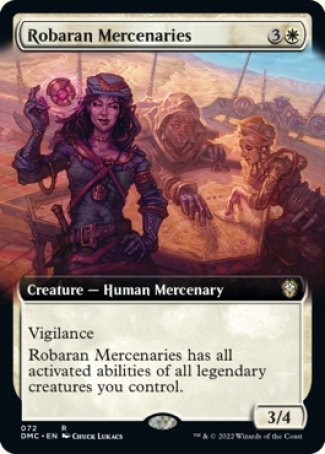 (072) Magic The Gathering Commander: Dominaria United: Extras Single: Robaran Mercenaries Holo Rare