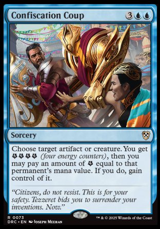 (073) Magic The Gathering Commander: Aetherdrift Single: Confiscation Coup Rare