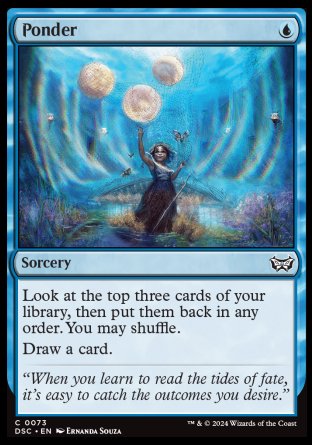 (073) Magic The Gathering Commander: Duskmourn: House of Horror Single: Ponder Common