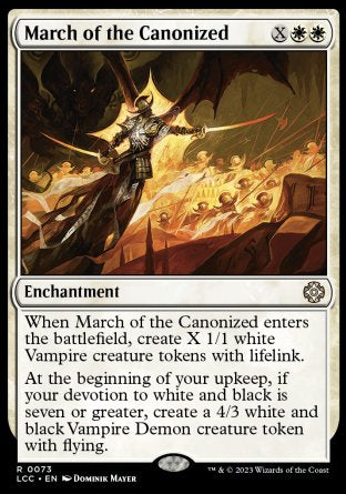 (073) Magic The Gathering Commander: The Lost Caverns of Ixalan Single: March of the Canonized Rare