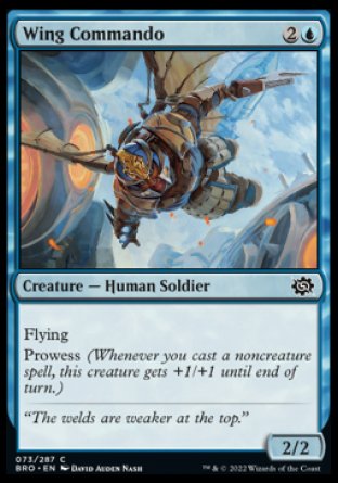 (073) Magic The Gathering The Brothers' War Single: Wing Commando Holo Common
