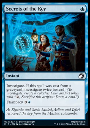 (073) Magic The Gathering Innistrad: Midnight Hunt Single: Secrets of the Key Holo Common