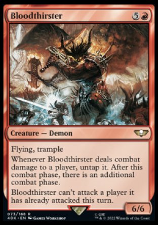 (073) Magic The Gathering Universes Beyond: Warhammer 40000 Single: Bloodthirster Holo Rare