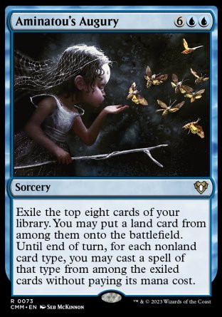 (073) Magic The Gathering Commander Masters Single: Aminatou's Augury Holo Rare