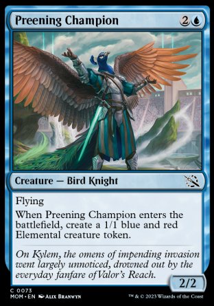(073) Magic The Gathering March of the Machine Single: Preening Champion Common