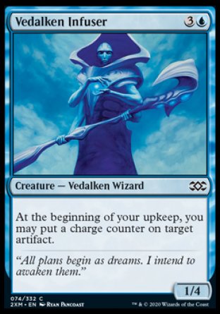 (074/332) Magic The Gathering Double Masters Single: Vedalken Infuser Holo Common