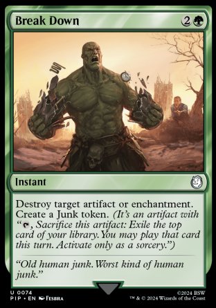 (074) Magic The Gathering Universes Beyond: Fallout Single: Break Down Holo Uncommon