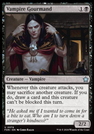 (074) Magic The Gathering Magic: The Gathering Foundations Single: Vampire Gourmand Holo Uncommon