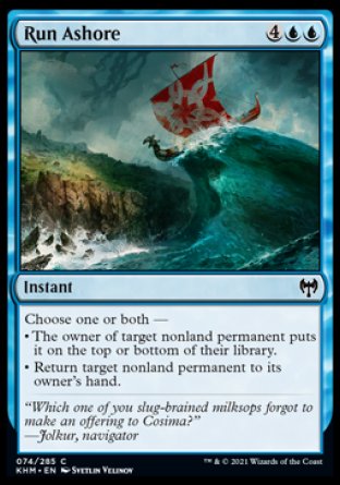 (074/285) Magic The Gathering Kaldheim Single: Run Ashore Holo Common