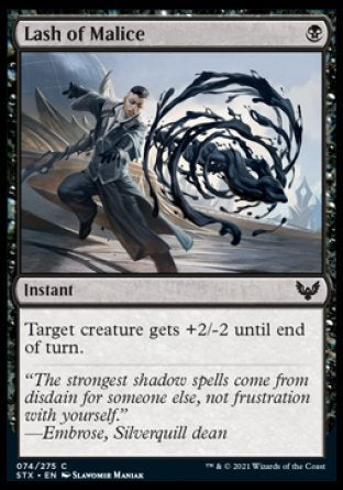 (074) Magic The Gathering Strixhaven: School of Mages Single: Lash of Malice Holo Common