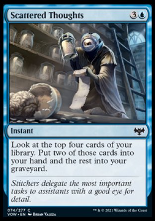 (074) Magic The Gathering Innistrad: Crimson Vow Single: Scattered Thoughts Holo Common