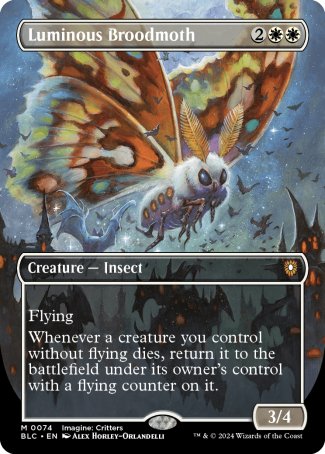 (074) Magic The Gathering Commander: Bloomburrow: Extras Single: Luminous Broodmoth Mythic